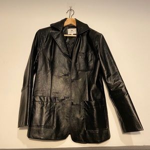 90‘s vintage style faux leather jacket
